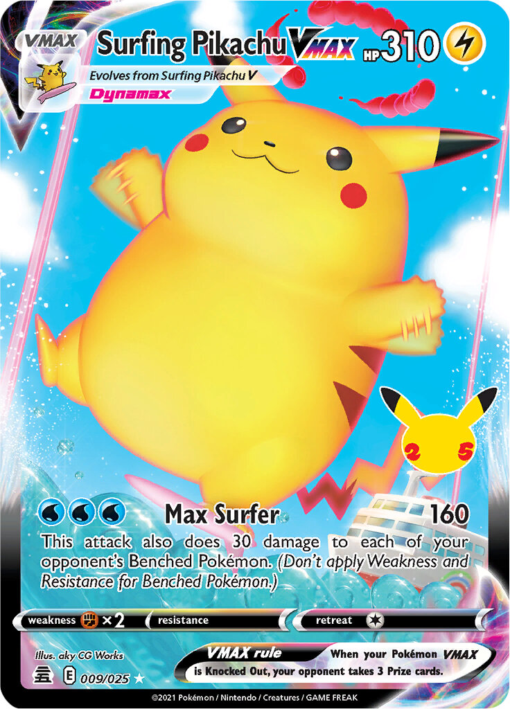 Surfing Pikachu VMAX (009/025)