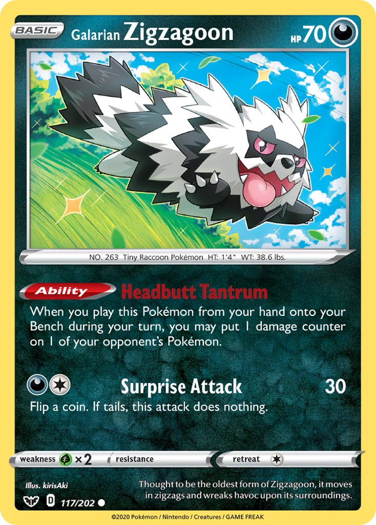 Galarian Zigzagoon (117/202)